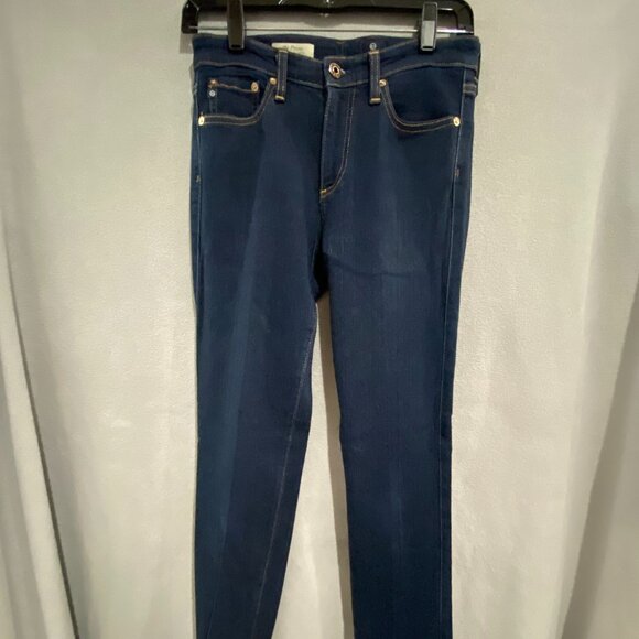 Ag Adriano Goldschmied Pants - AG Adriano Goldschmied The Prima Jeans Size 26R Mid Rise Cigarette Dark Wash